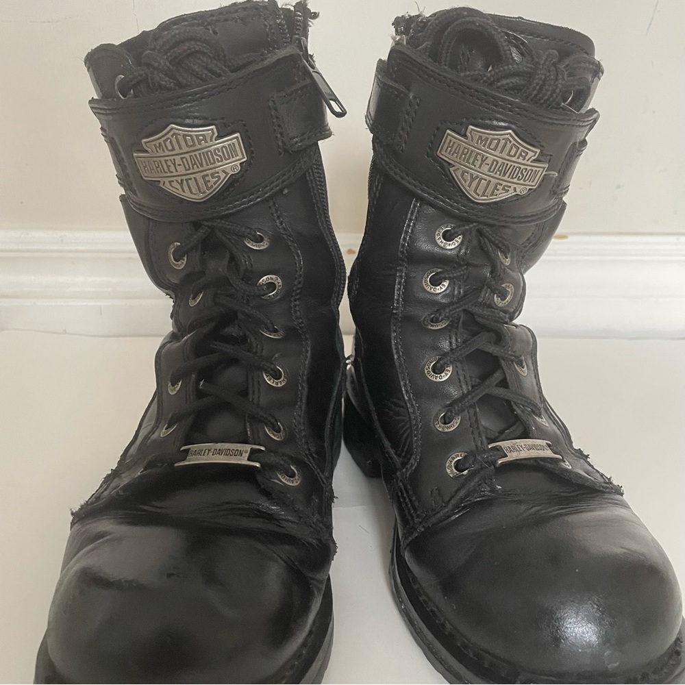 Harley Davidson Womens Leather Boots Size 7